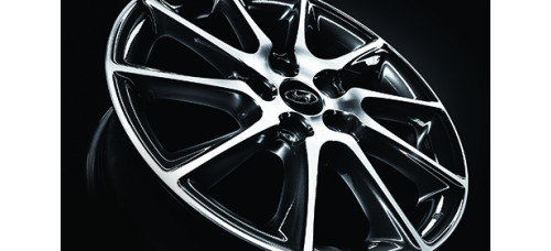 tuix 17 dark gray alloy wheels set hyundai elantra 2010-15
